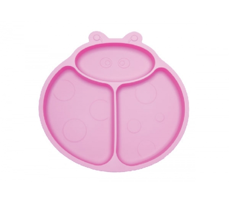 Kiddies & Co Ladybird Silicone Plate - Pink